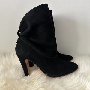 Ann Taylor Black Suede Boots Women Size 9